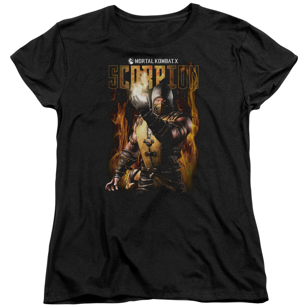 Mortal Kombat 9 Scorpion Womens T-Shirt