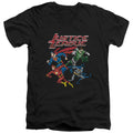 Justice League Pixel League V-Neck T-Shirt