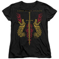 House of the Dragon Sword And Dragon Heads Womens T-Shirt