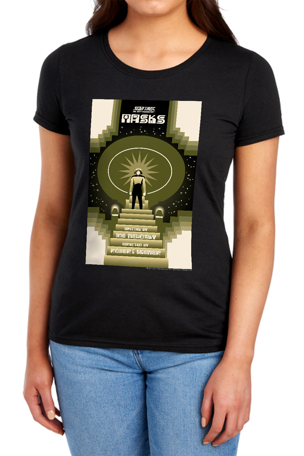 Star Trek Masks Black Womens T-Shirt