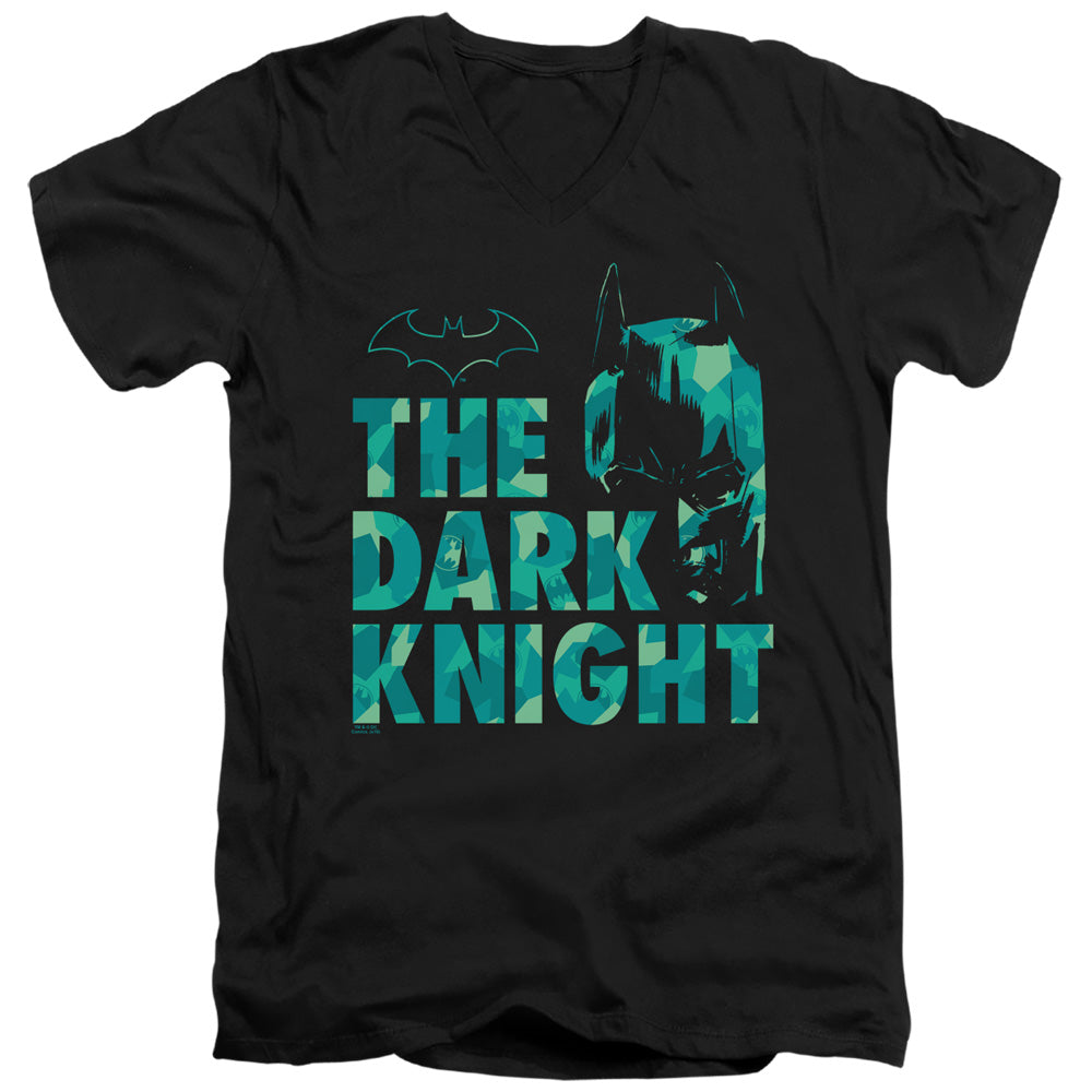 Batman Cutting Pattern V-Neck T-Shirt