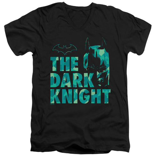 Batman Cutting Pattern V-Neck T-Shirt