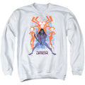 Samurai Jack Versus Evil White Crewneck Sweatshirt