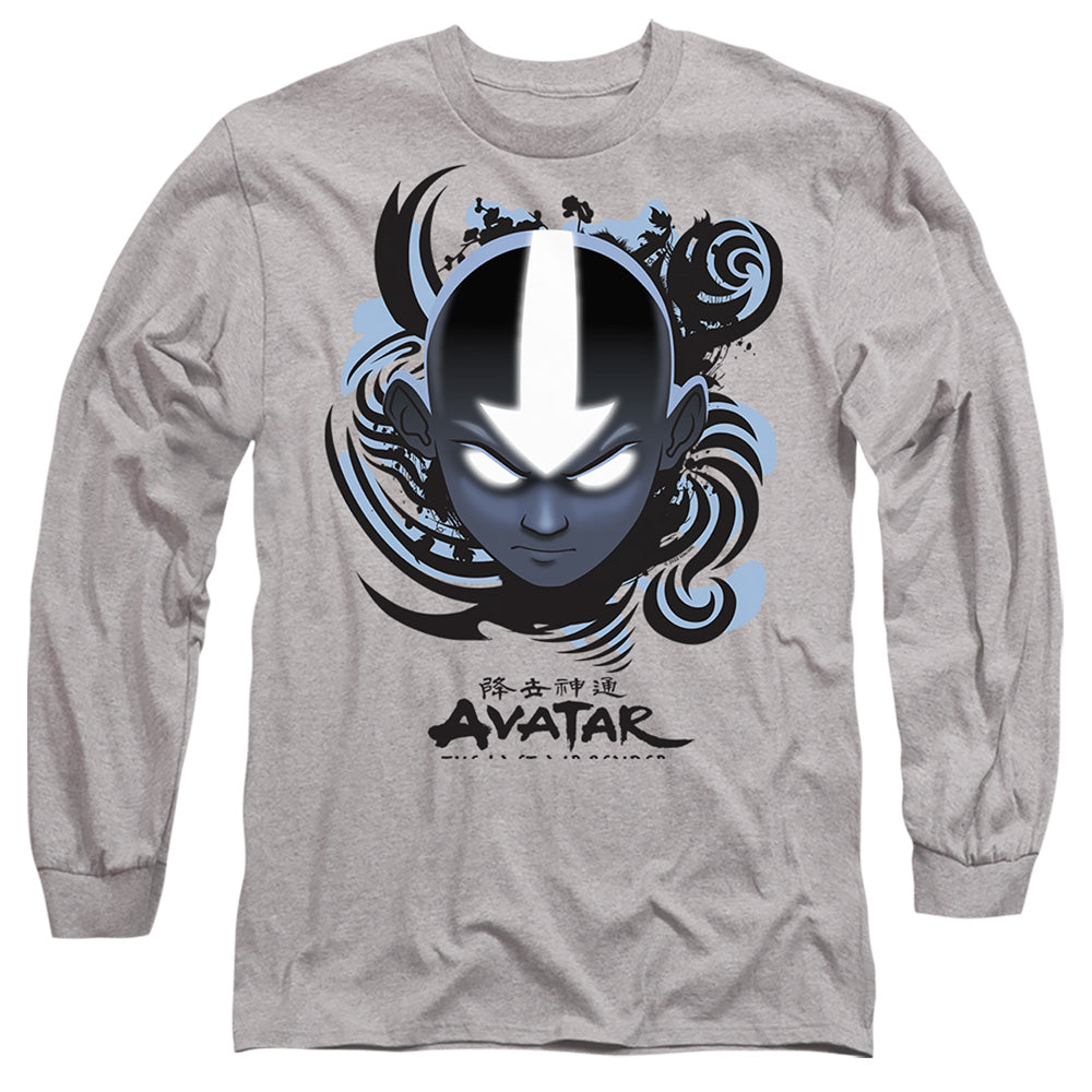 Avatar: The Last Airbender Airbender Blue And Black Kanji Long Sleeve T-Shirt