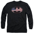 Batman American Flag Oval Long Sleeve T-Shirt