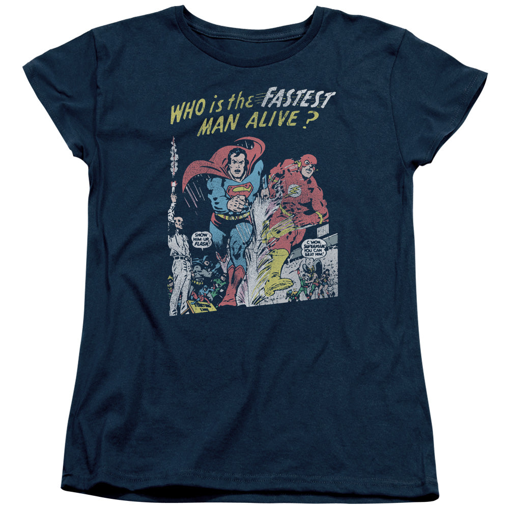 Justice League Fastest Man Womens T-Shirt
