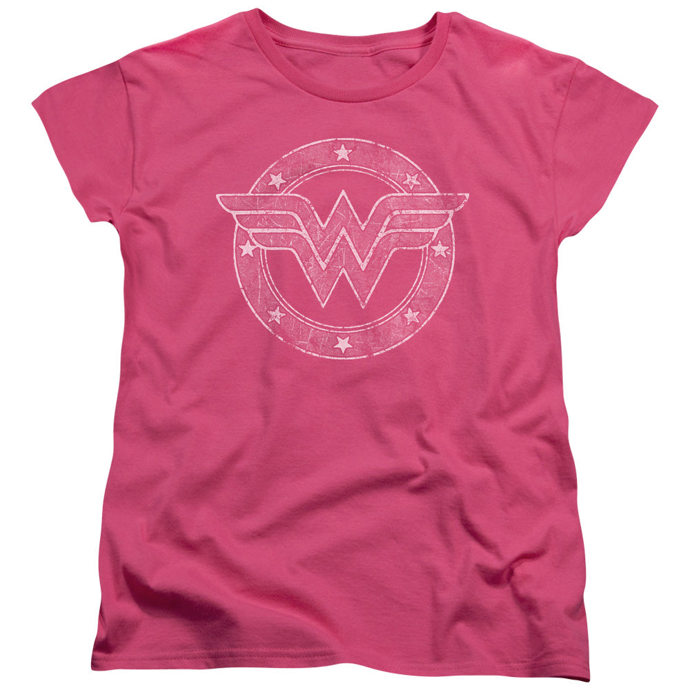 DC Comics Tattered Emblem Womens T-Shirt