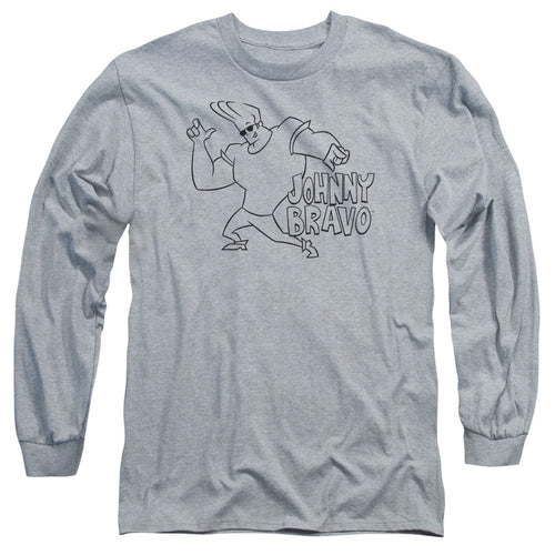 Johnny Bravo Jb Line Art Long Sleeve T-Shirt