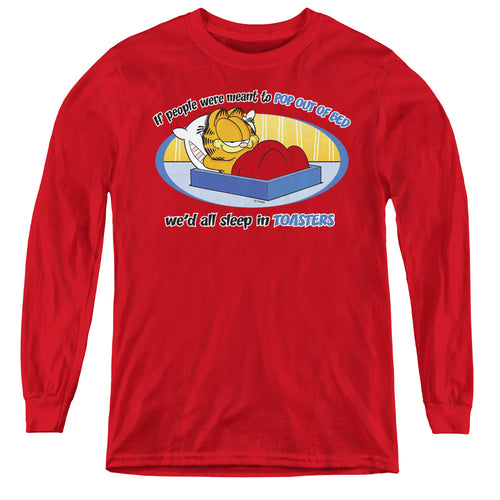 Garfield Pop Out Of Bed Youth Long Sleeve T-Shirt