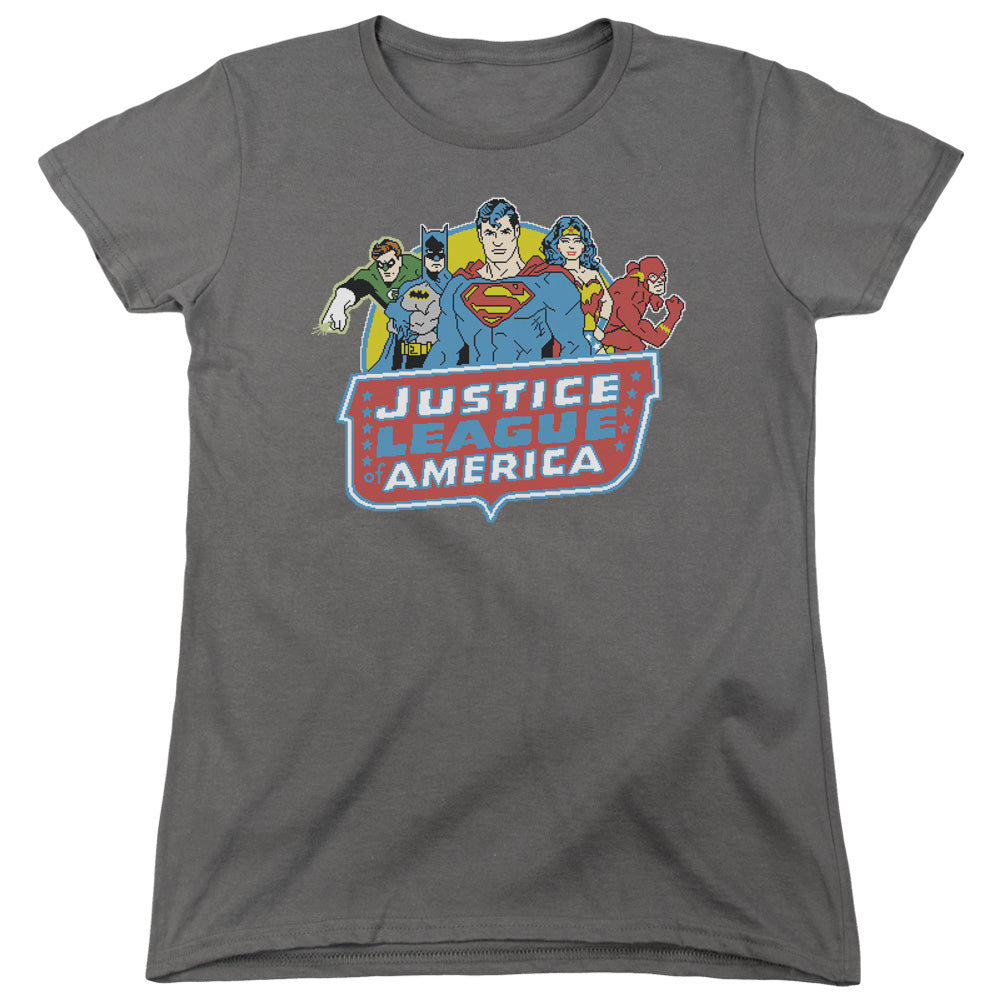 DC Comics 8 Bit League Womens T-Shirt