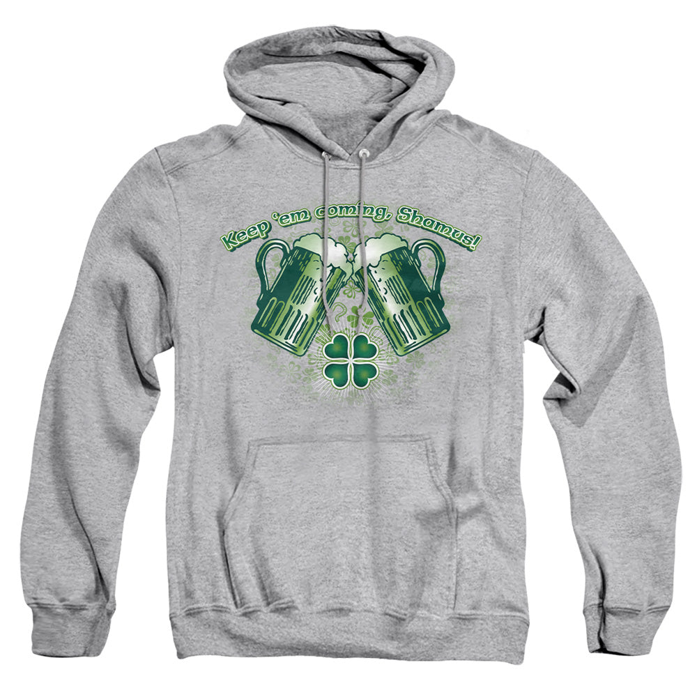 St Patrick's Day Keep Em Coming Shamus Athletic Heather Pullover Hoodie