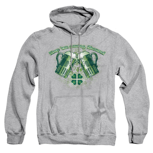 St Patrick's Day Keep Em Coming Shamus Athletic Heather Pullover Hoodie