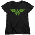 Wonder Woman St. Patrick's Day Shamrock Logo Womens T-Shirt