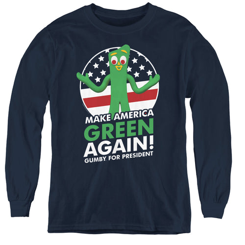 Gumby For President Youth Long Sleeve T-Shirt