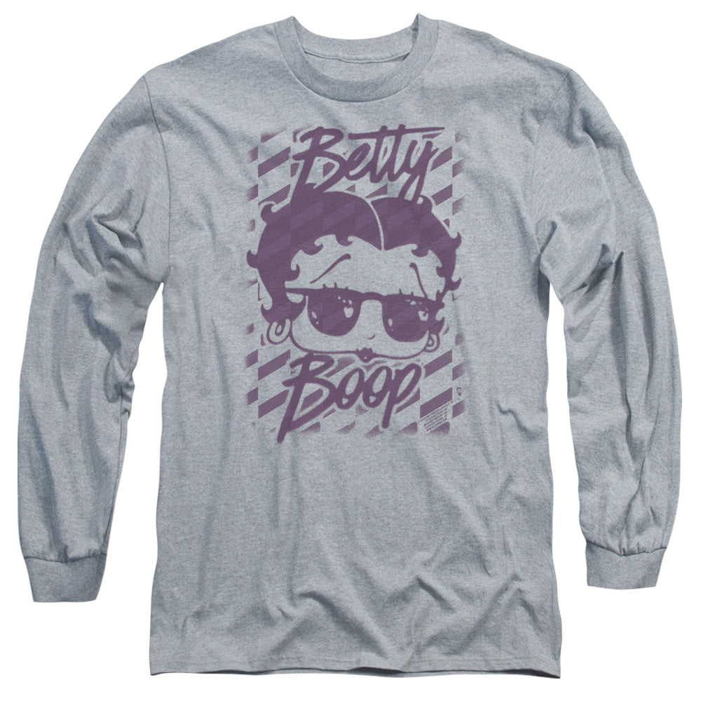 Betty Boop Summer Shades Athletic Heather Long Sleeve T-Shirt