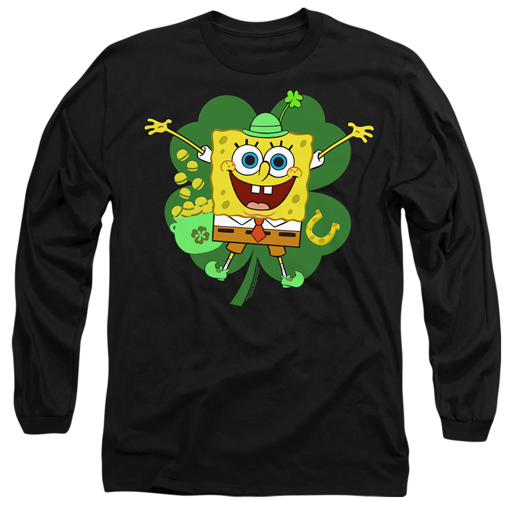 Spongebob Squarepants St. Patrick's Day Spongey Four Leaf Clover Long Sleeve T-Shirt