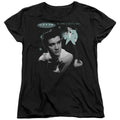 Elvis Presley Teal Portrait Womens T-Shirt