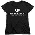 Batman Wayne Industries Black Womens T-Shirt