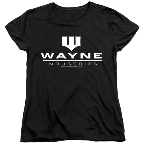 Batman Wayne Industries Black Womens T-Shirt