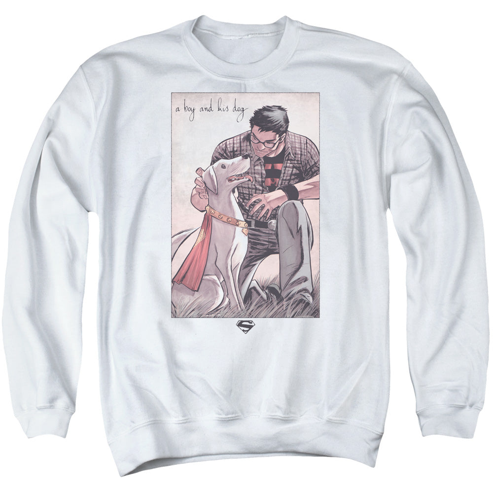 Superman Mans Best Friend Crewneck Sweatshirt