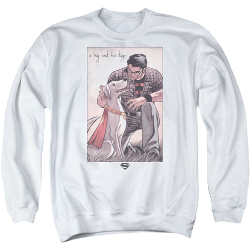 Superman Mans Best Friend Crewneck Sweatshirt