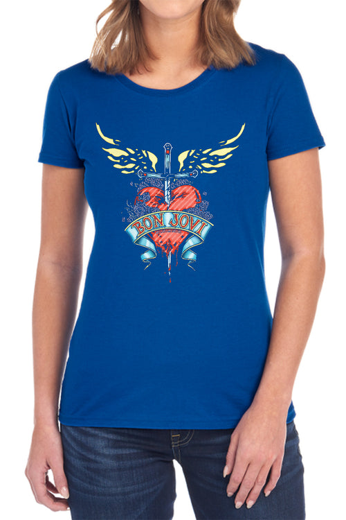 Bon Jovi Daggered Womens T-Shirt