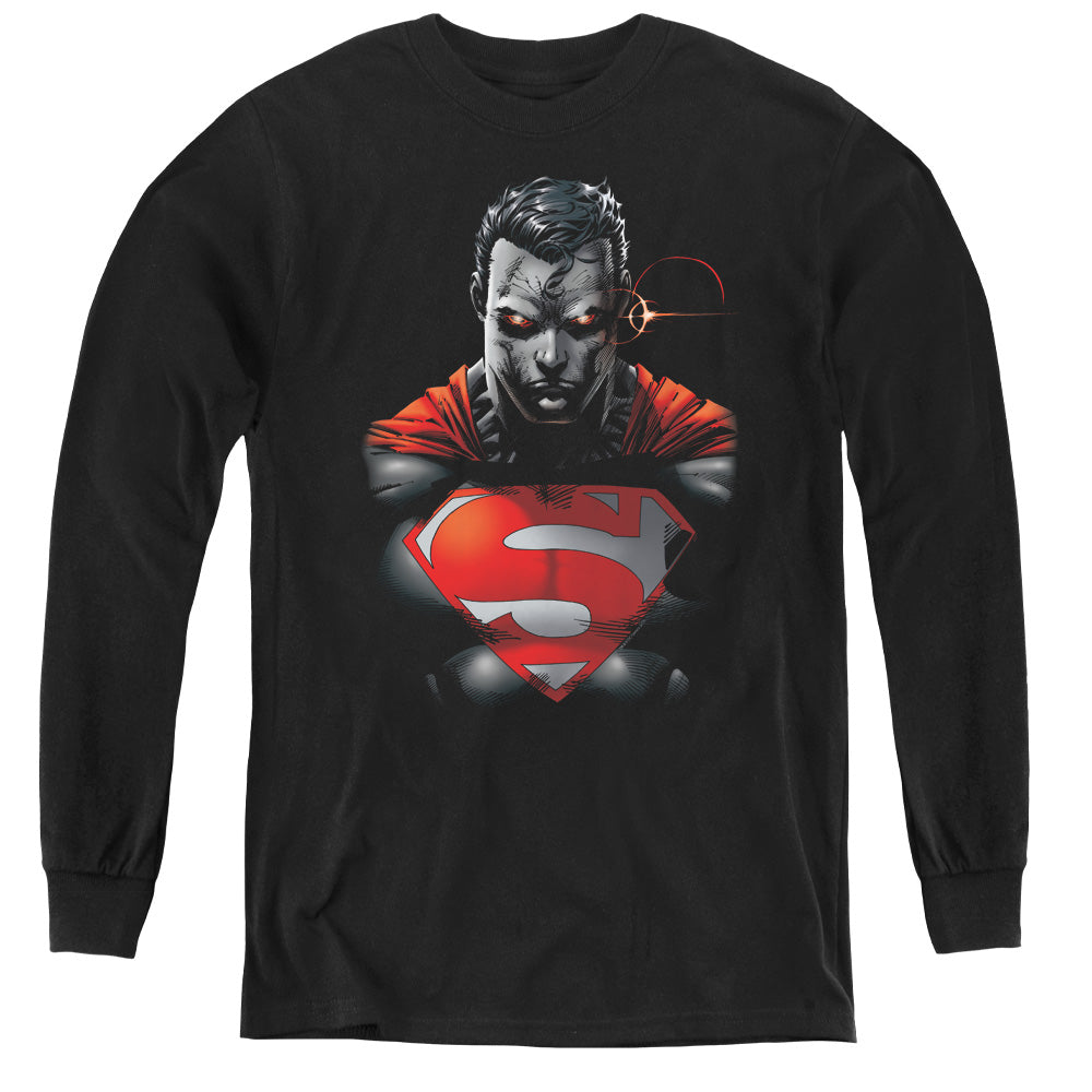Superman Heat Vision Charged Youth Long Sleeve T-Shirt