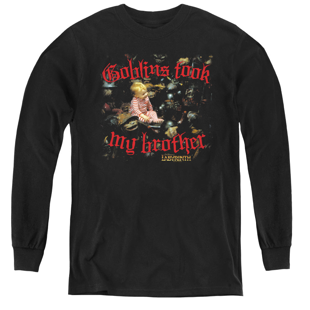 Labyrinth Goblins Took My Brother Youth Long Sleeve T-Shirt
