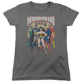 Justice League Neighborhood Watch Womens T-Shirt