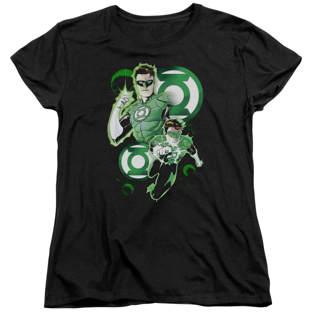 Justice League Gl In Action Womens T-Shirt