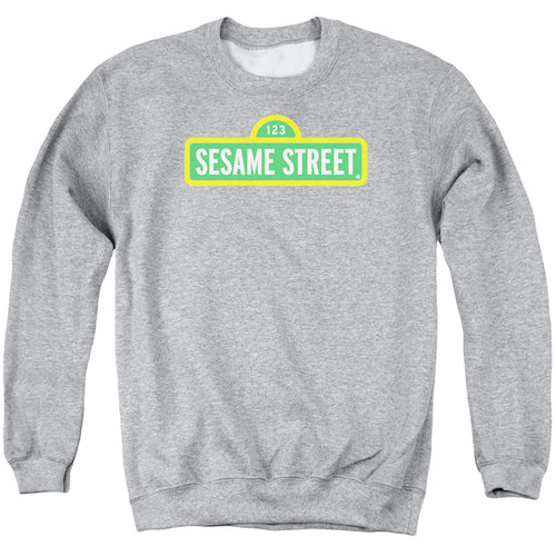 Sesame Street Logo Athletic Heather Crewneck Sweatshirt