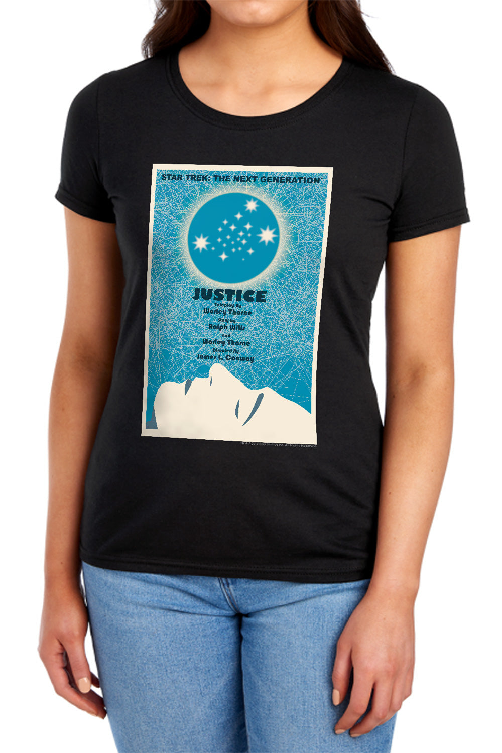 Star Trek Justice Black Womens T-Shirt