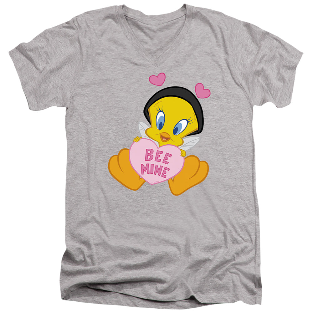 Looney Tunes Valentine'S Day Tweety Bee Mine V-Neck T-Shirt