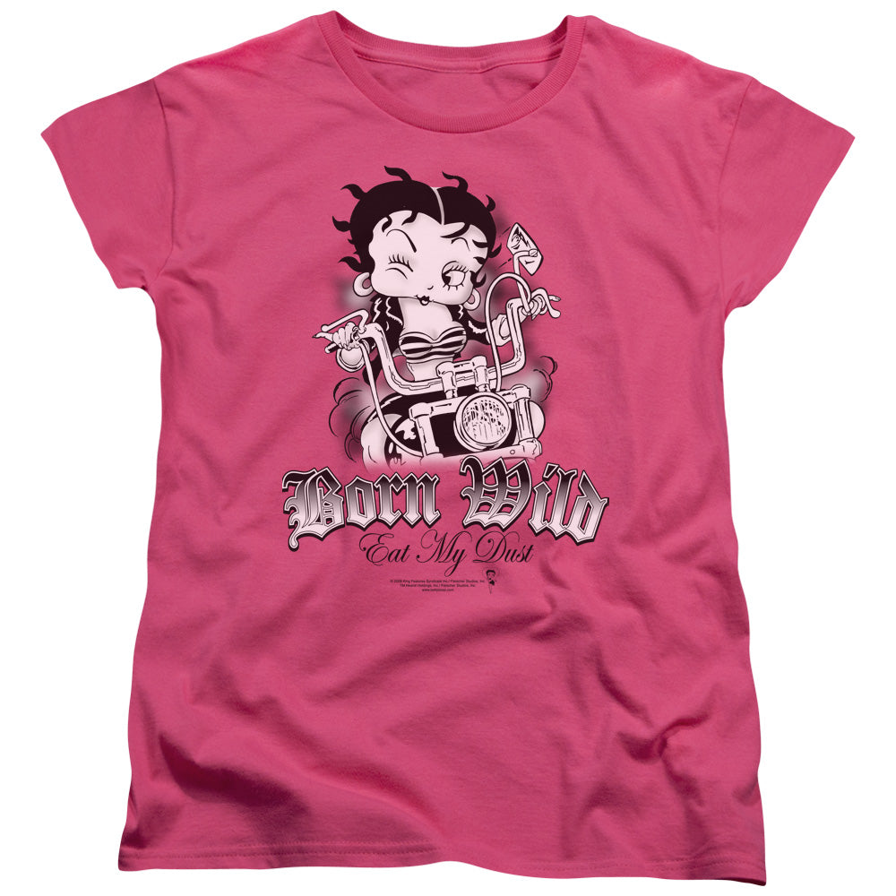 Betty Boop Born Wild Womens T-Shirt