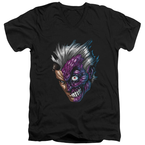 Batman Just Face V-Neck T-Shirt