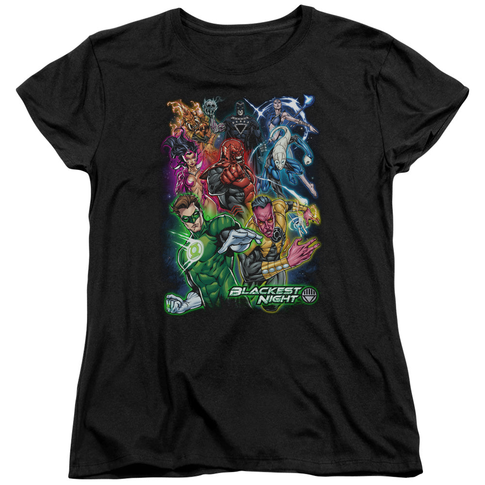 Green Lantern Blackest Group Womens T-Shirt