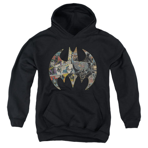 Batman Collage Shield Youth Hoodie