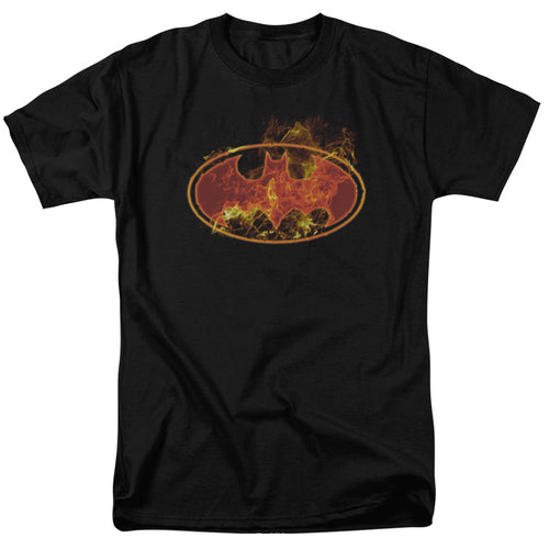 Batman Flames Logo T-Shirt