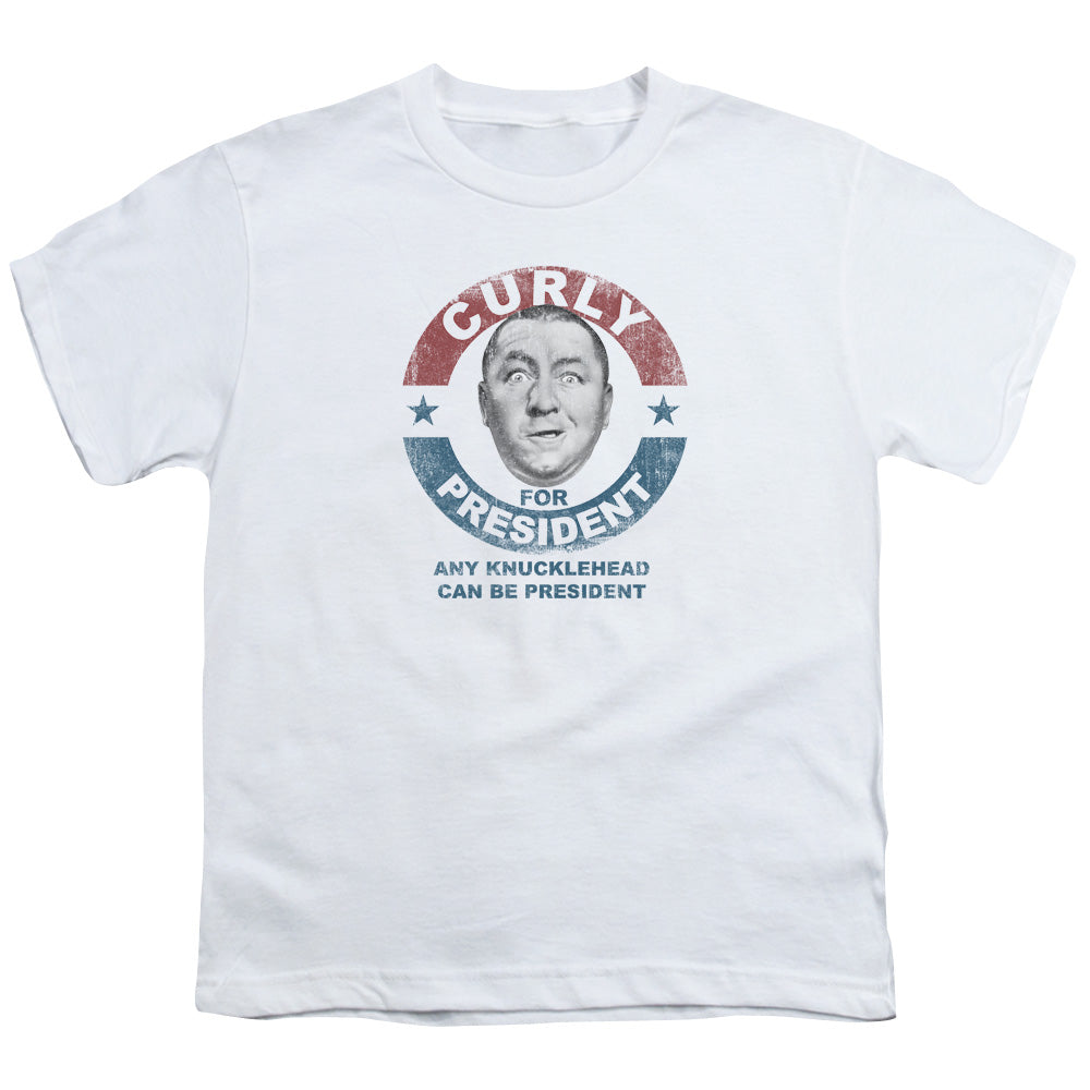 The Three Stooges Curly for President Any Knucklehead White Youth/Toddler T-Shirt