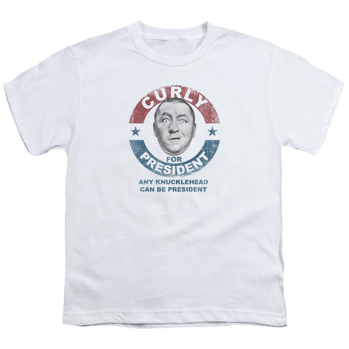 The Three Stooges Curly for President Any Knucklehead White Youth/Toddler T-Shirt