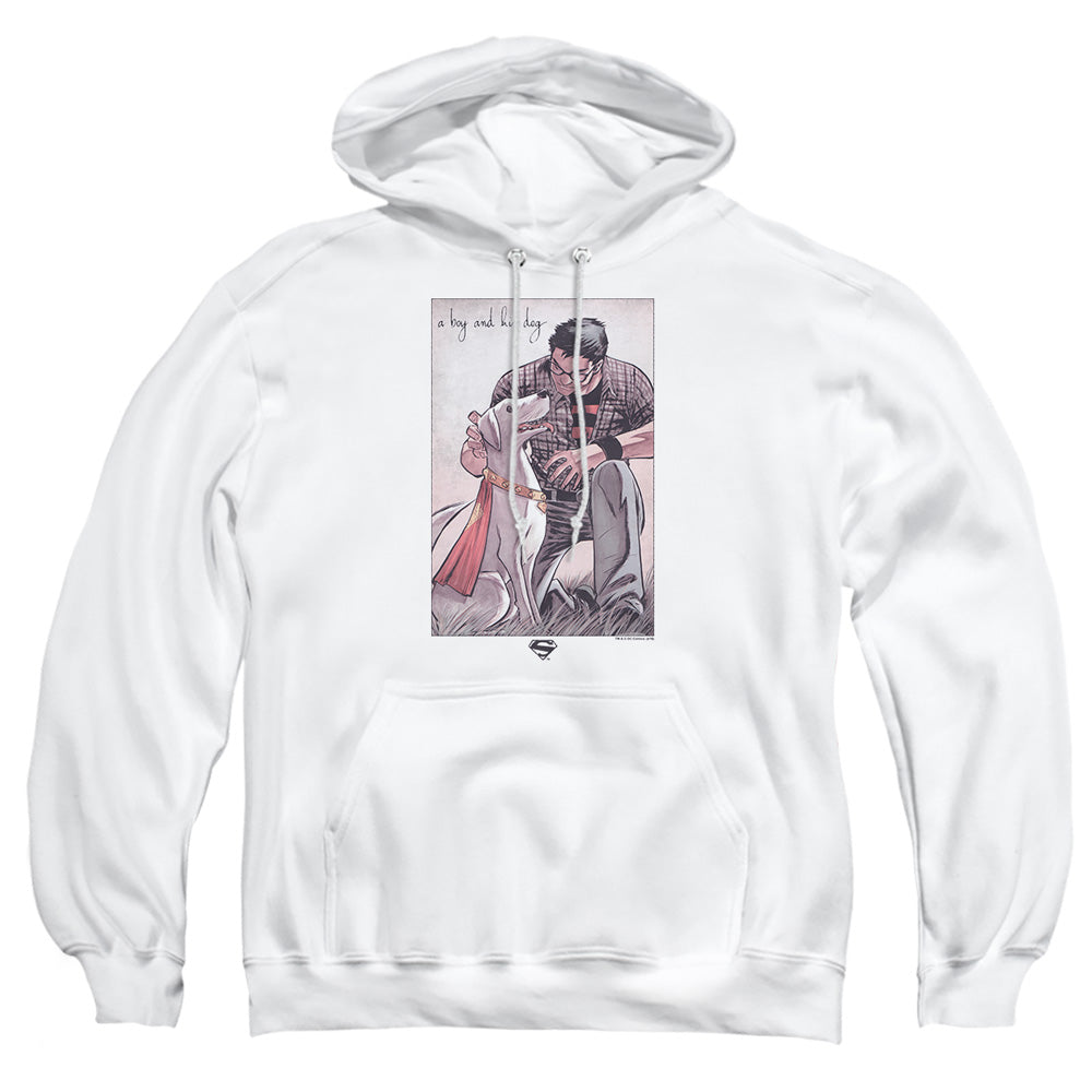 Superman Mans Best Friend Pullover Hoodie