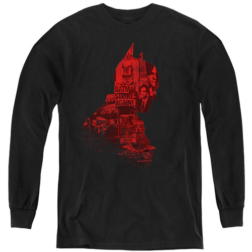 The Batman News Silhouette Youth Long Sleeve T-Shirt