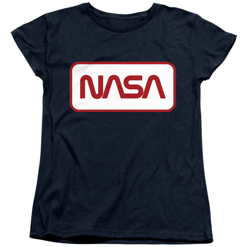 NASA Rectangular Worm Logo Womens T-Shirt