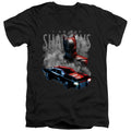 The Batman Batman and Batmobile V-Neck T-Shirt