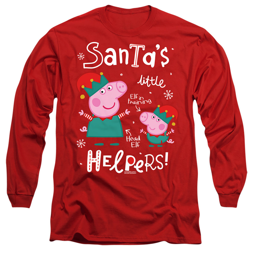 Peppa Pig And George Pig, Merry Christmas Elves Long Sleeve T-Shirt