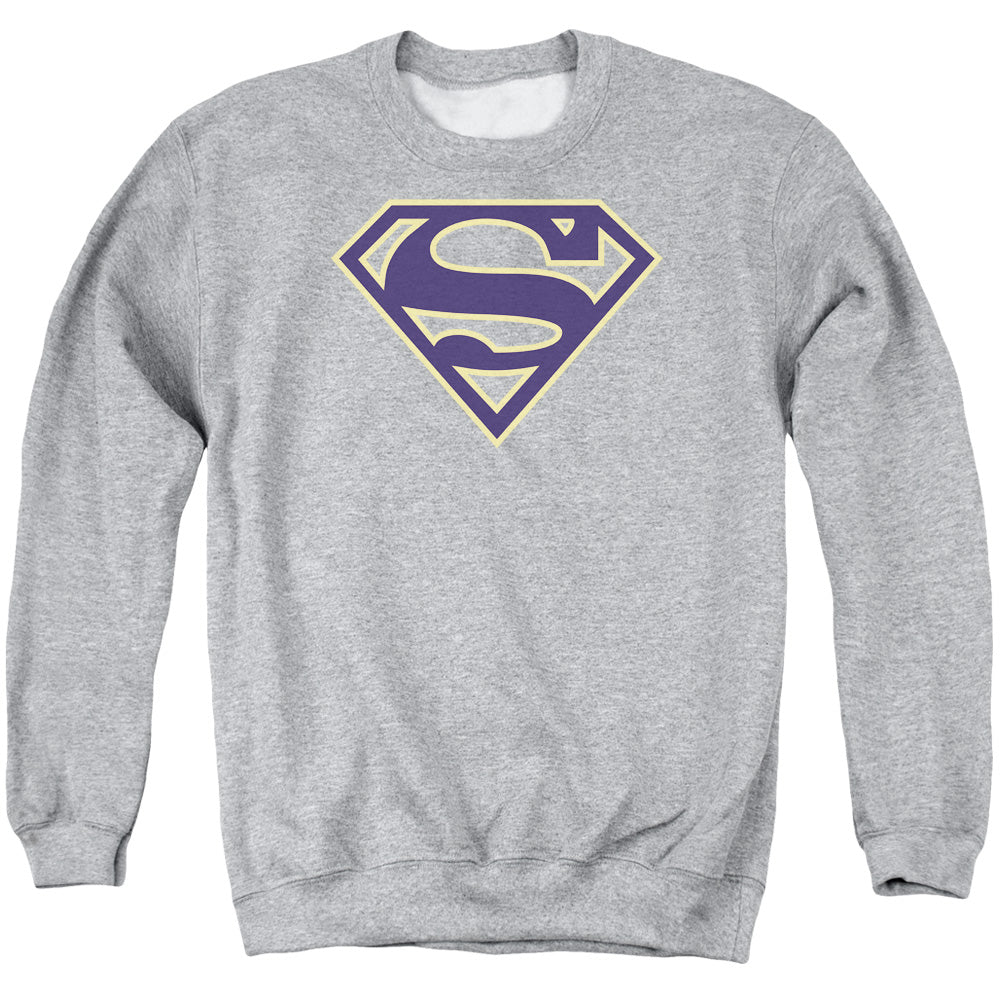 Superman Navy & Gold Shield Athletic Heather Crewneck Sweatshirt