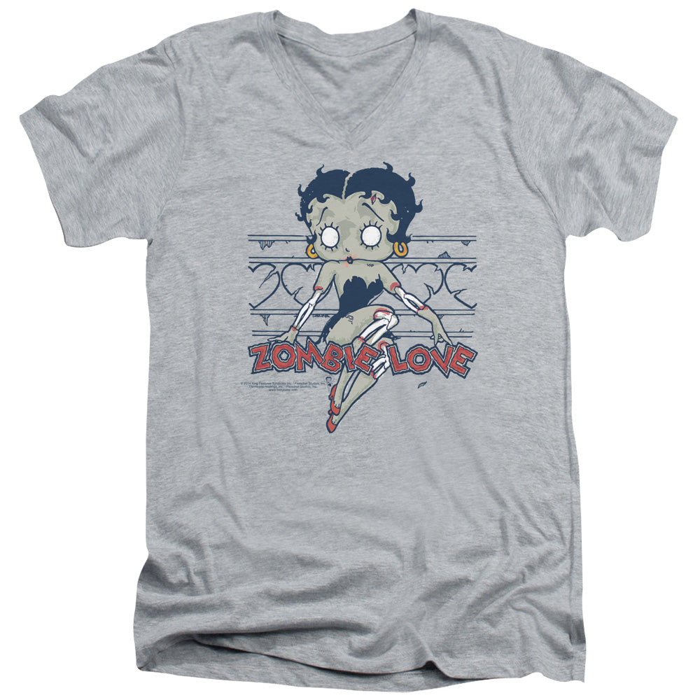 Betty Boop Zombie Pinup V-Neck T-Shirt