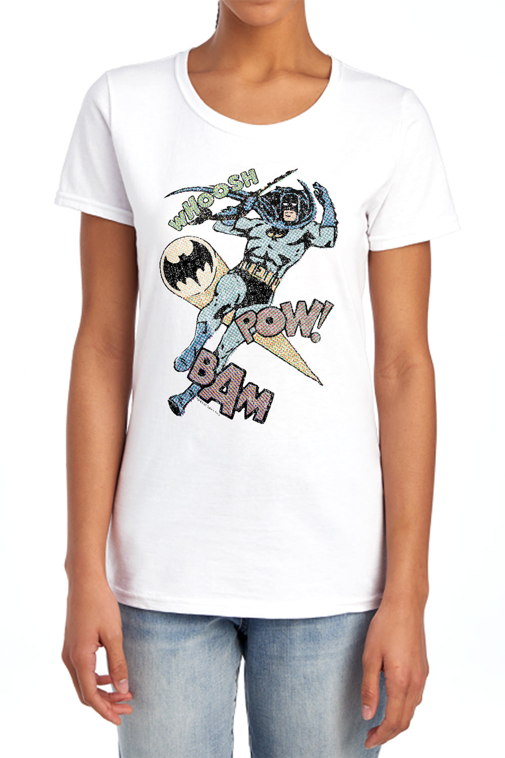 Batman Halftone Swing Womens T-Shirt