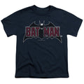 The Batman Vintage Bat Logo on Navy Youth/Toddler T-Shirt