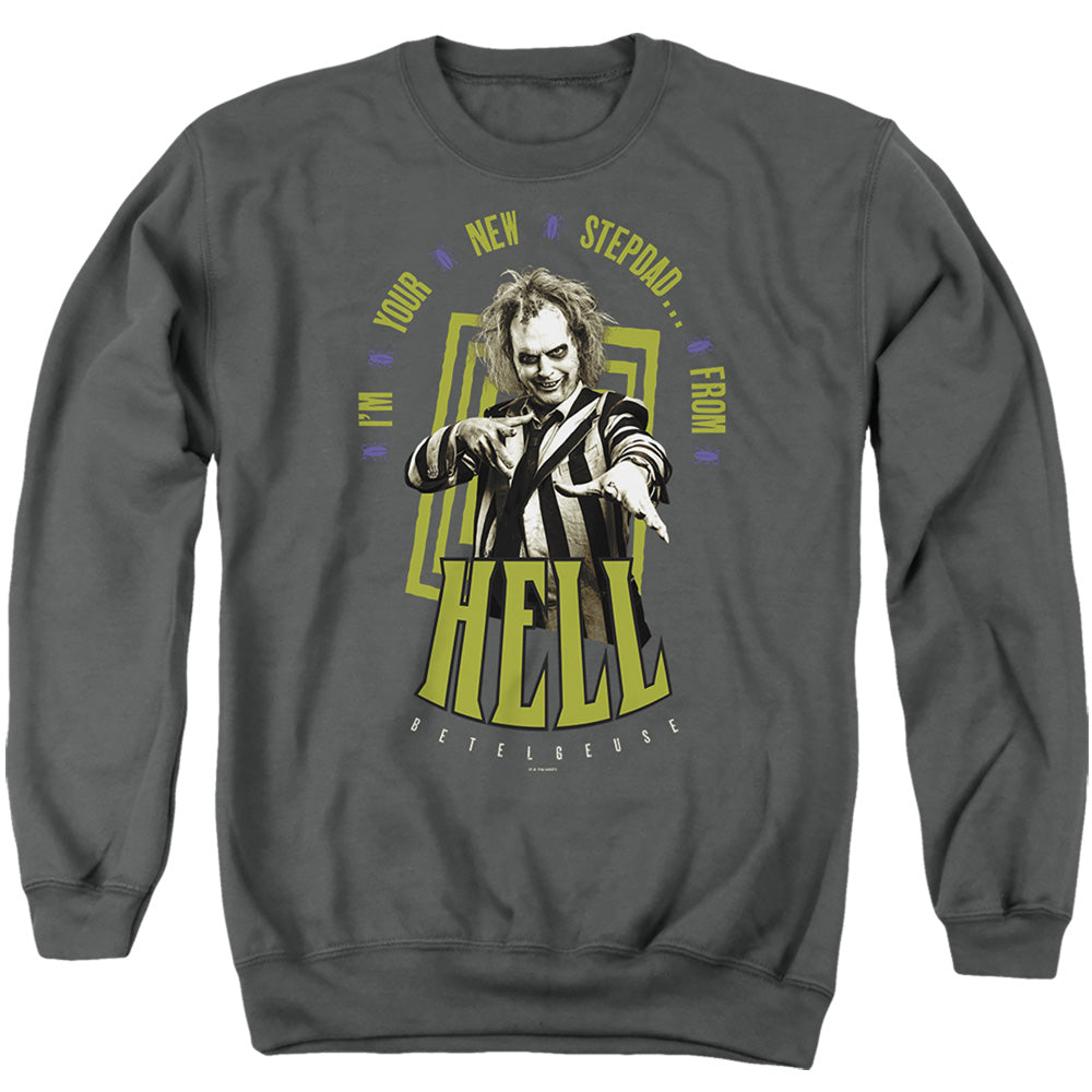 Beetlejuice Beetlejuice Beetlejuice Stepdad From Hell Crewneck Sweatshirt